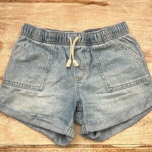 Girls Drawstring Denim Shorts